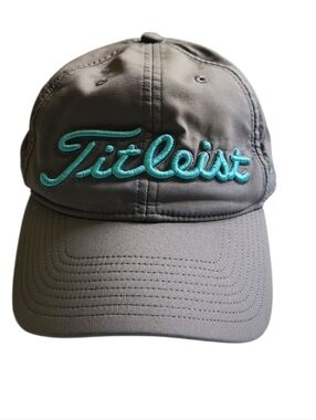 Titleist Tour Performance Golf Hat Pro V1 FJ Adjustable with Teal Script Logo